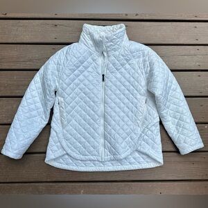 Sam Edelman White Quilted Zip Up Jacket
